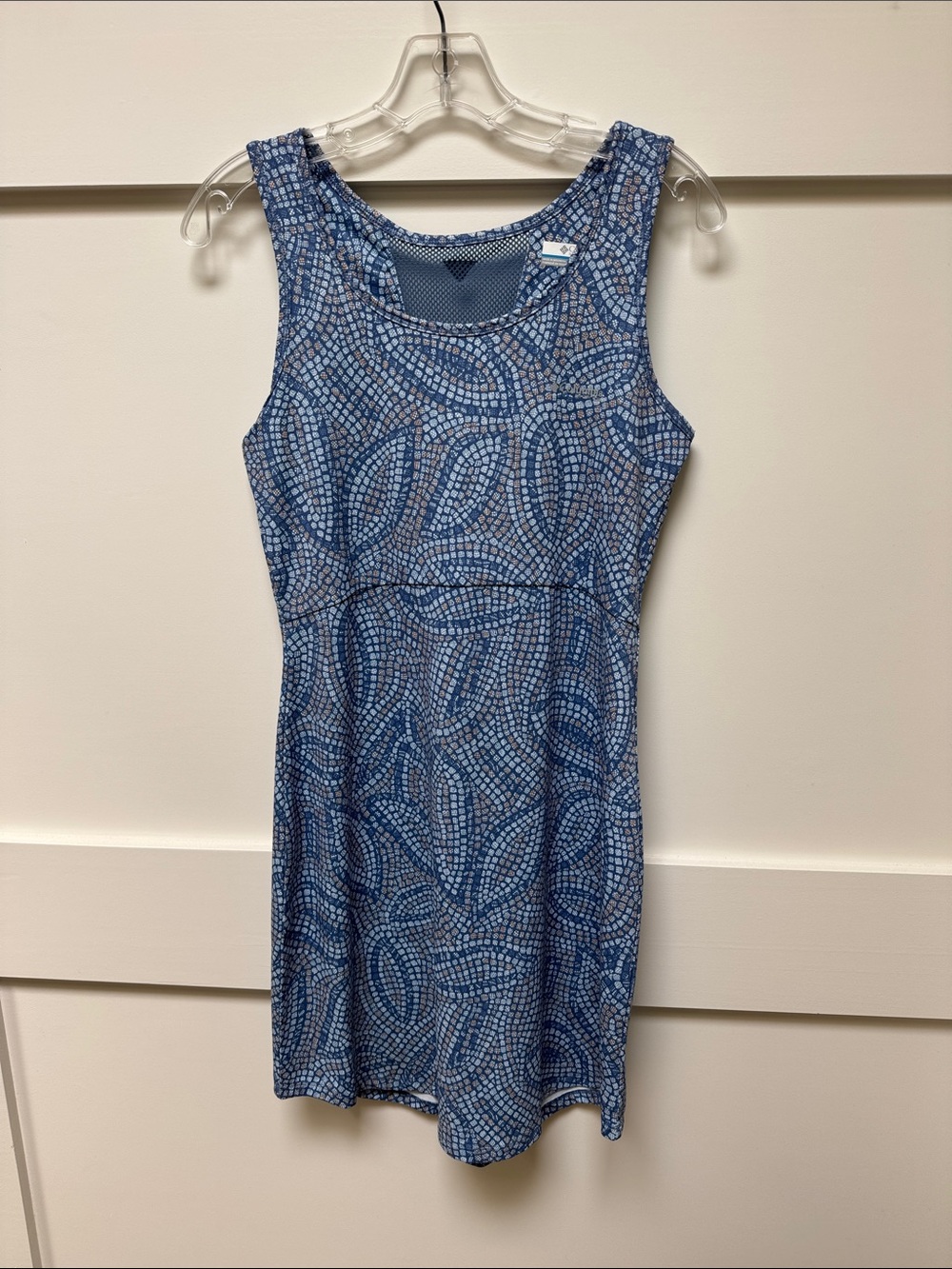 Columbia Blue Printed Sleeveless dress